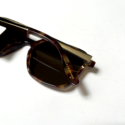 New LUCKY BRAND Double Bridge Aviator Sunglasses Tortoise Shell Metal Light Lens New LUCKY BRAND Double Bridge Aviator Sunglasses Tortoise  main image 4