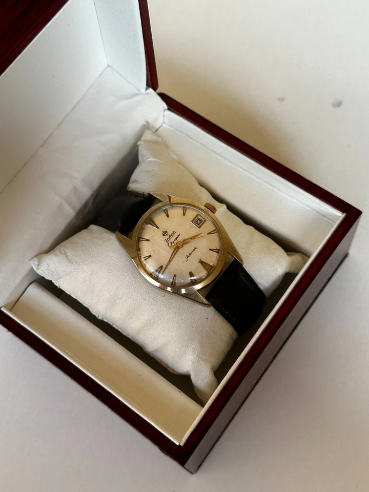 Reloj Automático Hombre Zodiac Olympos Vintage Años 70 Cal.1361 Fecha Caballeros Suizos 35mm Foto 2 de 4