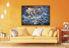Jesus Saves Peter From Drowning Canvas Wall a...