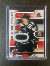 2022-23 SP Game Used NIKITA OKHOTIUK  Authentic Rookies Red Foil Worn Jersey