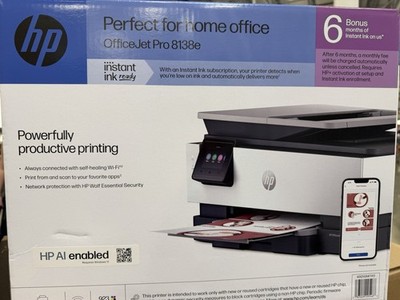 HP OfficeJet Pro 8138e All-in-One Printer Instant Ink Ready - BRAND NEW