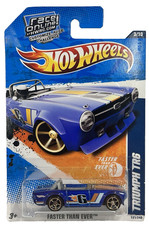 2011 Hot Wheels Faster Than Ever Triumph TR6 Blue 3/10 - Rare Diecast Collectibl