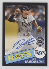 2020 Topps 1985 Baseball Series 2 Black 177/199 Brandon Lowe #85A-BL Auto 1ar1