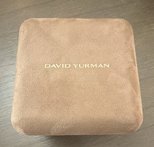 David Yurman Brown/Beige Paper/Cardboard Square Lined Bracelet Jewelry Box Gift