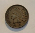 1901 Indian Head Cent With Liberty
