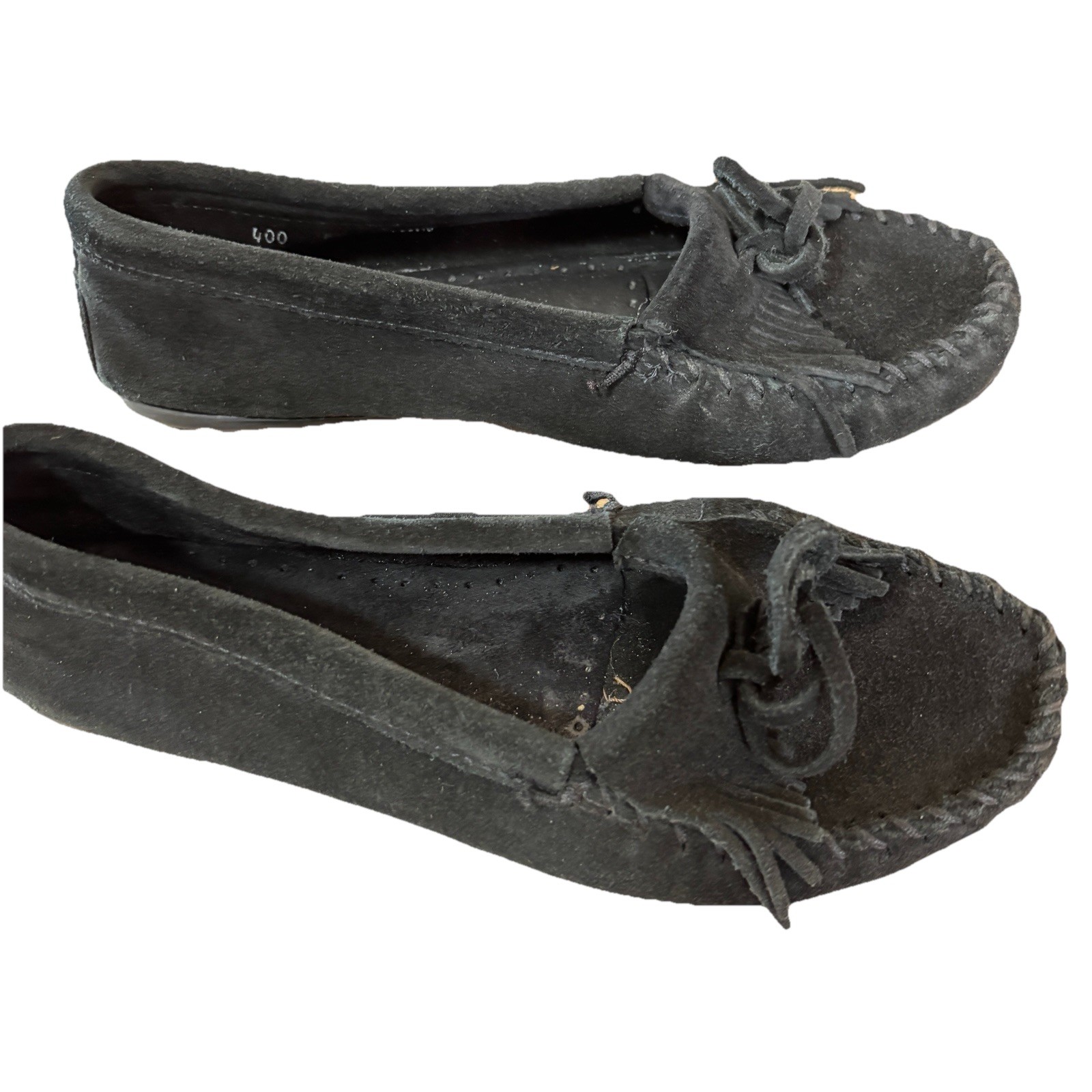 SAOLA Mocassino guida Minnetonka suola rigida nero scamosciato donna 9 5 comodo casual preparazione