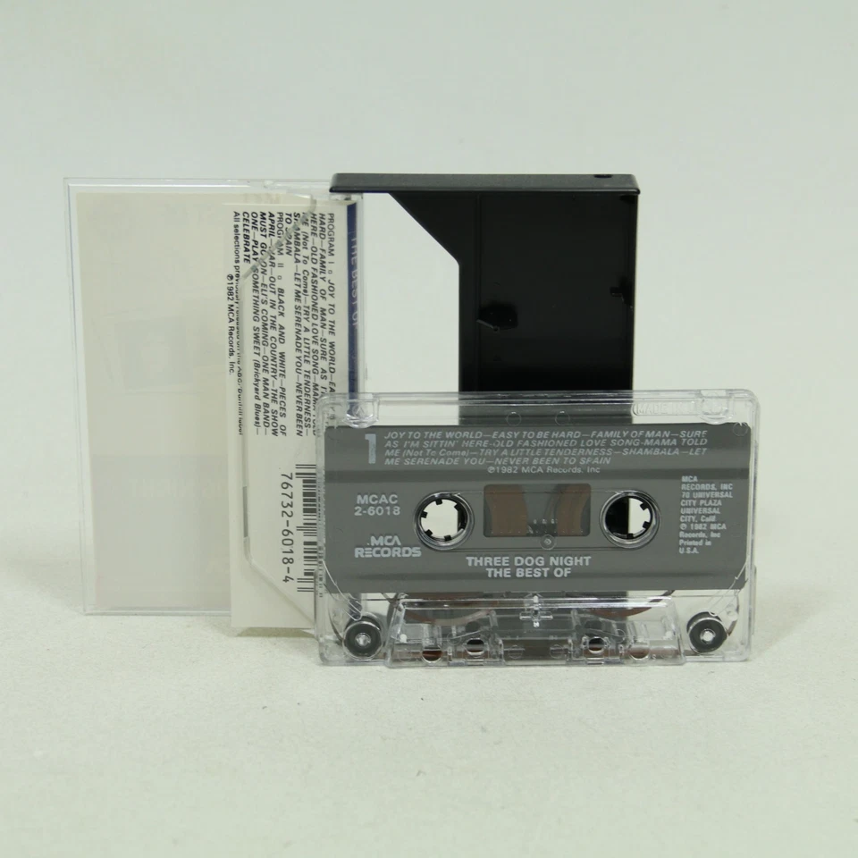Three Dog Night Best Of Cassette Tape 1982 MCA MCAC-4018 VTG Rock Hits USA Foto 3 de 3