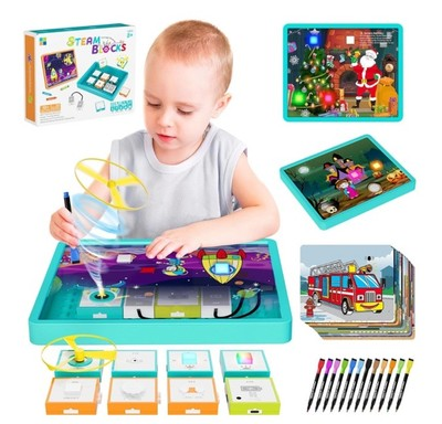 #ad #ad STEM Learning Kit STEAM Blocks Logic Puzzle Toy Fun for Kids 8 Build amp; Play $18.47