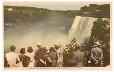 Niagara Falls Canada View of American Falls Vintage Postcard Bond Street
