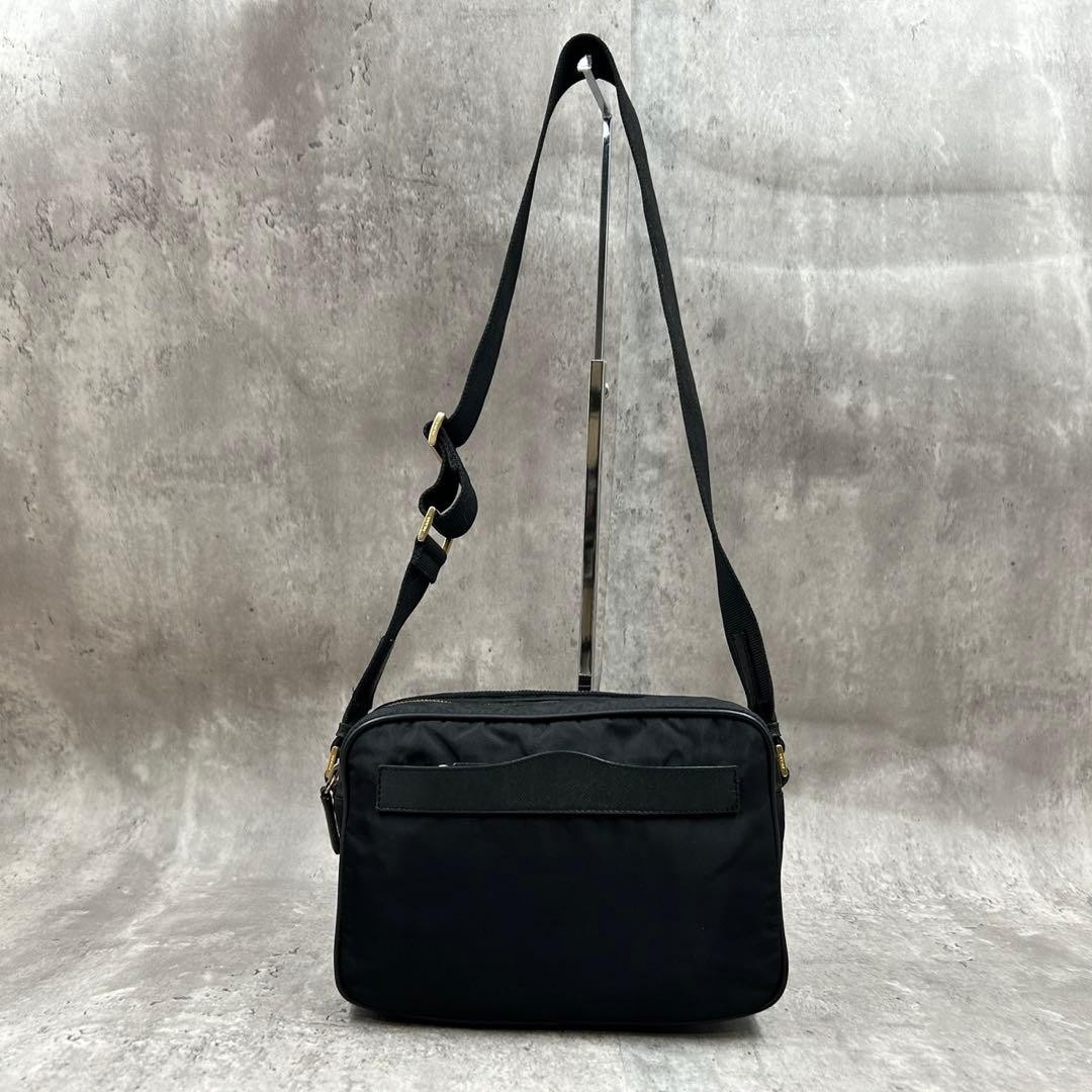 Excellent Condition PRADA Camera Bag 2way Shoulder Bag Triangle Logo Double Zip thumbnail 8