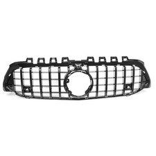 für Mercedes GT LOOK Grill A-KLASSE W177 GLANZ SCHWARZ Kühlgrill Frontgrill