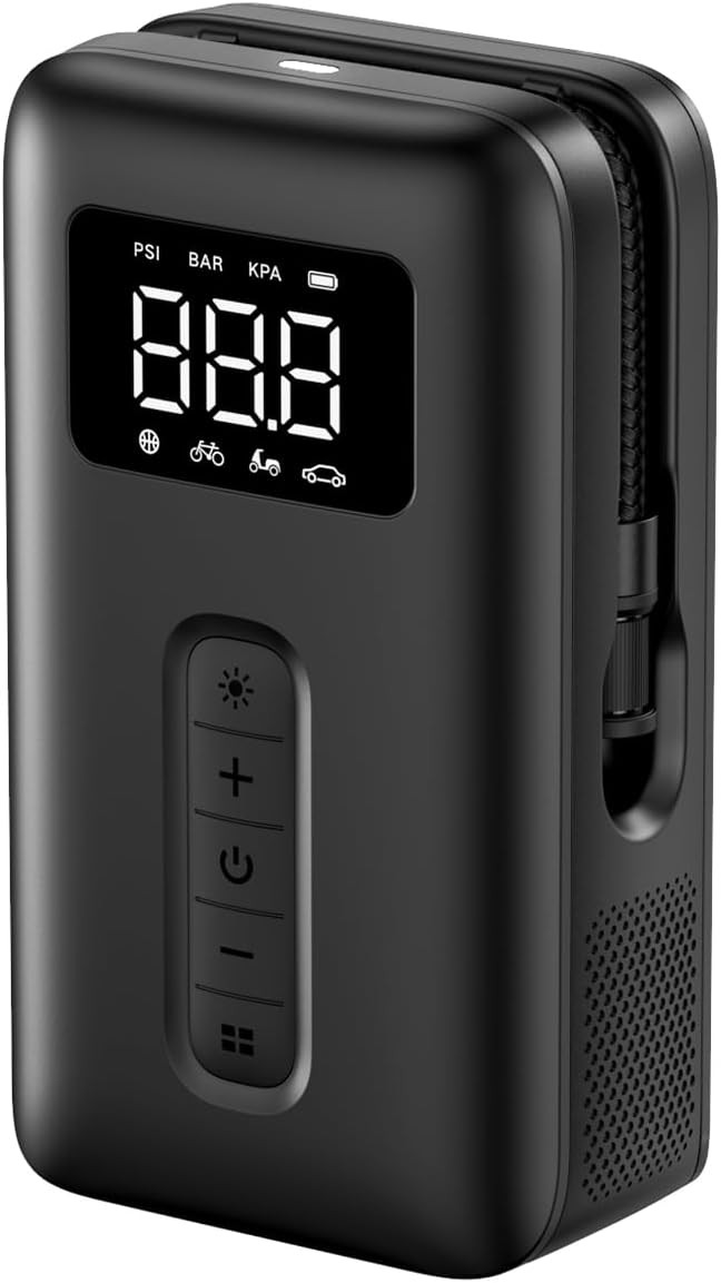 UGREEN 150PSI Cordless Tyre Inflator with LED Light & Digital Gauge, Portable