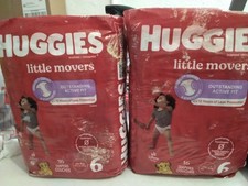 Huggies Little Movers Baby Diaper Size 6 Over 35lbs, Bag of 16 Diapers Lot of 2
