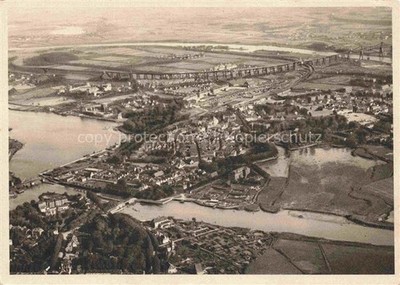 Rendsburg Schleswig-Holstein City Panorama High Bridge Eider Canal Haeuser Felde