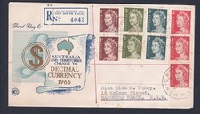 1966 QUEEN ELIZABETH II DECIMAL STAMP WESLEY FIRST DAY COVER #15