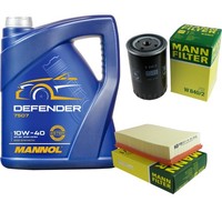 Mann Inspektionspaket 5L Mannol Defender 10W-40 FüR VW Polo 1.9 TDI 90 Seat