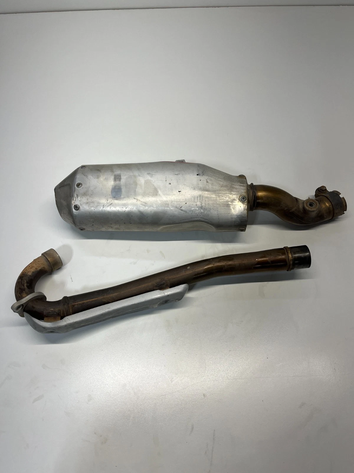 08 Honda CRF150RB Crf 150 rb OEM  Exhaust Pipe Header Muffler Silencer READ
