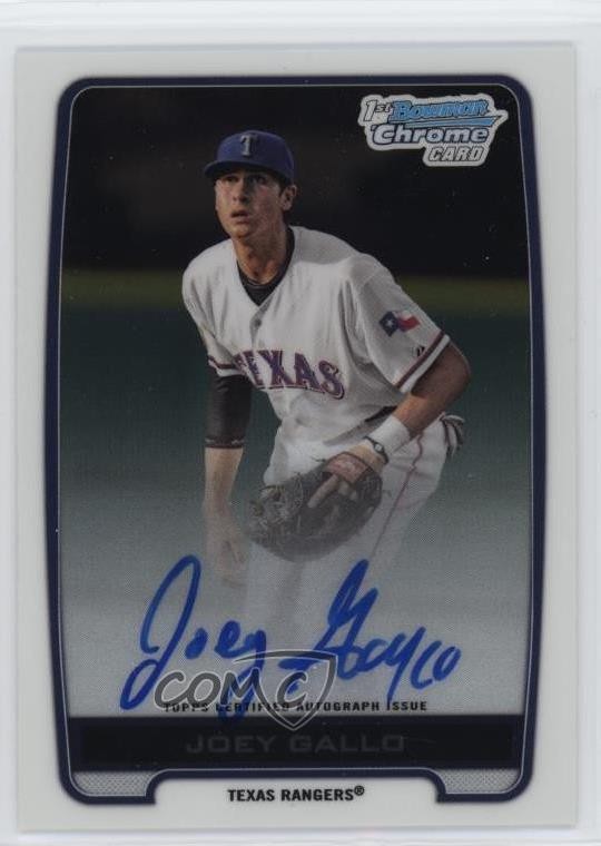 2012 Bowman Draft Chrome Draft Picks Auto Joey Gallo #BCA-JG Auto m4h