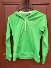 Fila Girls 10/12Green Pullover Hoodie with Quarter Zip