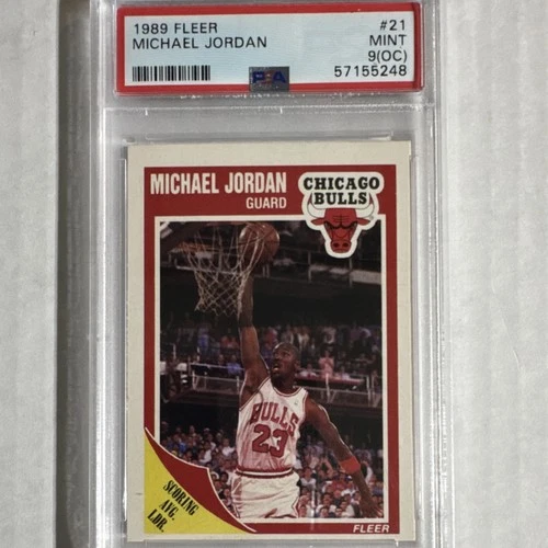 1989-90 Fleer Michael Jordan #21 Chicago Bulls PSA 9 Base Set Basketball Card