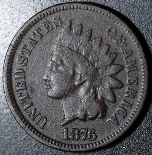 1876 INDIAN HEAD CENT - FINE Details