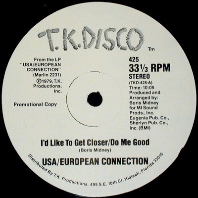 USA-European Connection, I'd Like To Get Closer/Do Me Good, (12'', Promo), VG+, 3