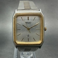Seiko Tank Watch Men 29mm Silver Dial Two Tone Rectangle 6030-5430 New Battery 2