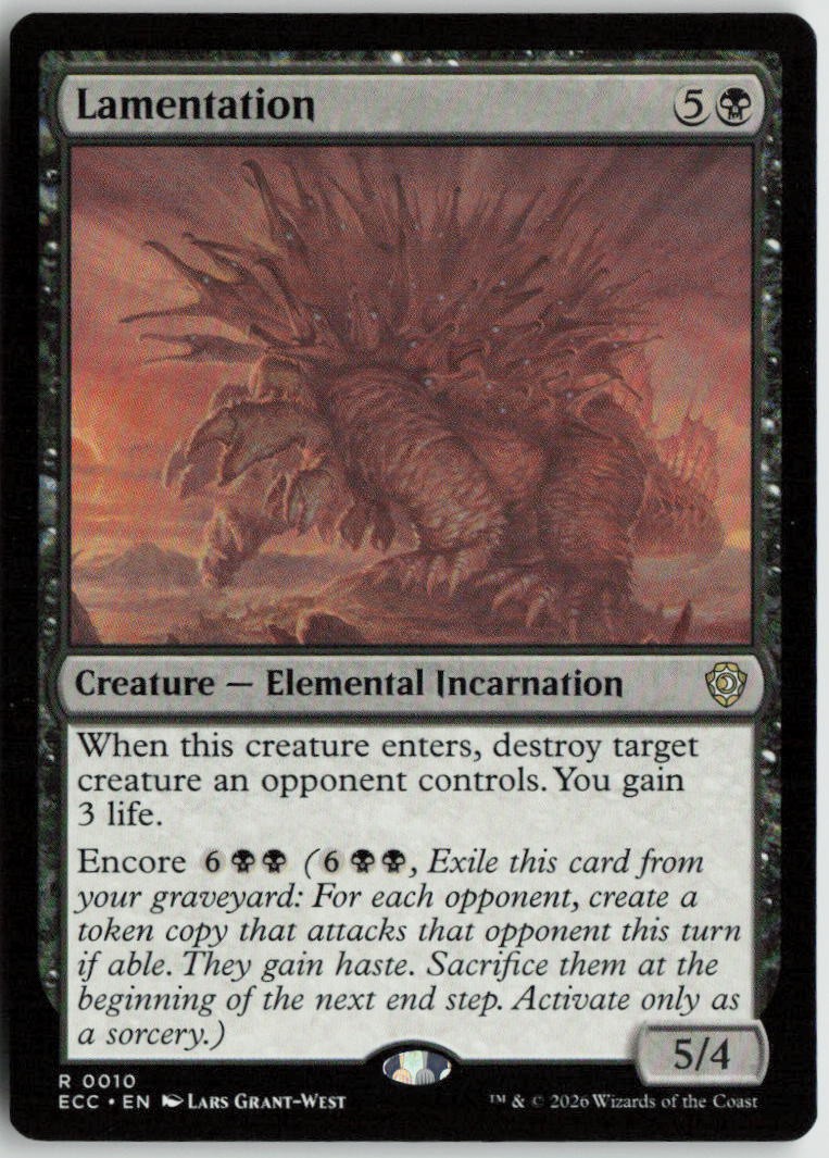 MTG- Lamentation R Commander: Lorwyn Eclipsed #10 NM