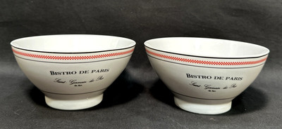 Set 2 Kiss the Frog Bistro De Paris Saint Germain Bowls 6''x3''