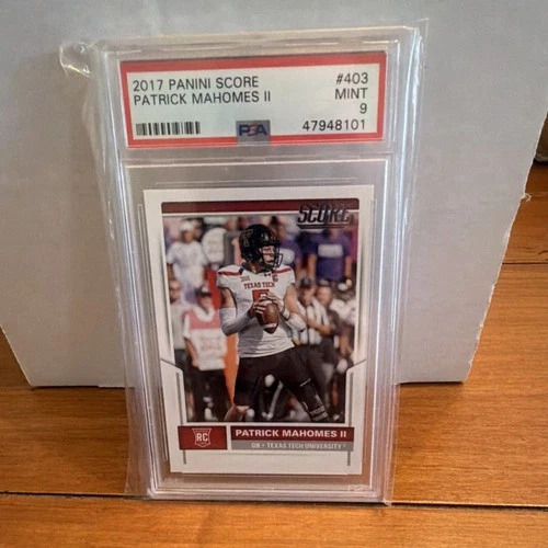 Panini 2017 Score Rookies #403 Patrick Mahomes II Rookie PSA 9 Football