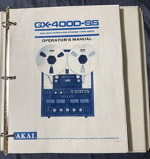 Akai GX-400D-SS Instruction And Service Manual in easel binder