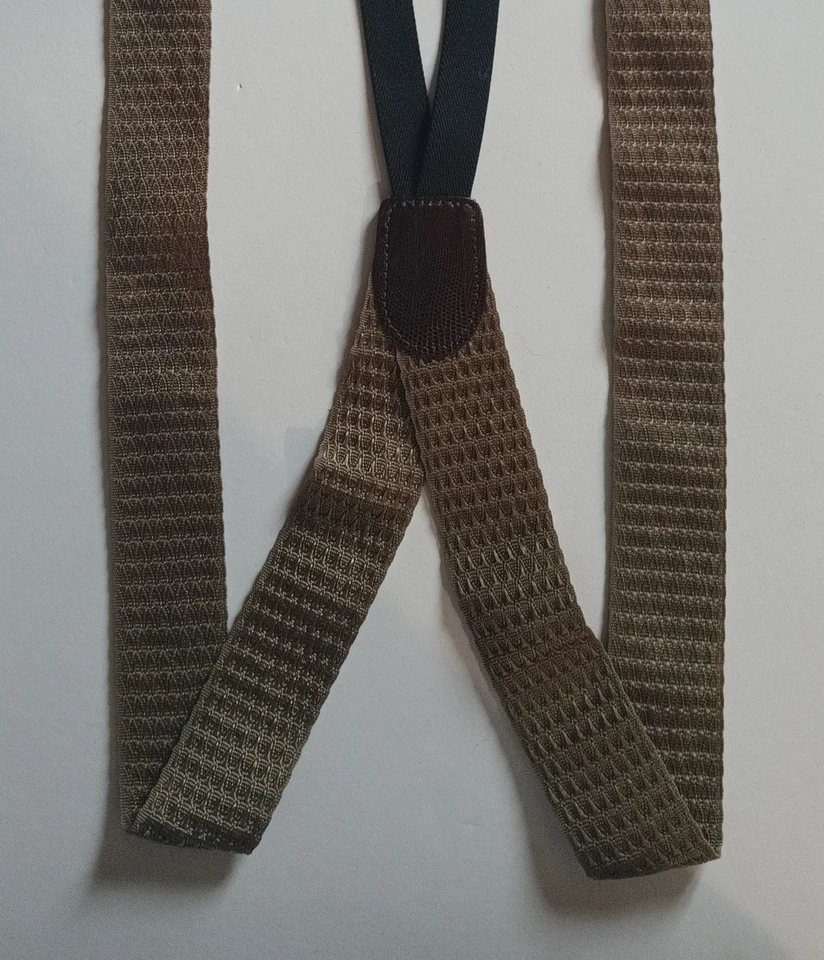 Tirantes ajustables COLE HAAN de colección. Cuero de lagarto. Oro Foto 3 de 4