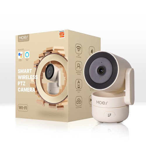 MOES WiFi 360° Smart Security Camera 4MP HD Night Vision Motion Sound Detection - 第 1/21 張圖片