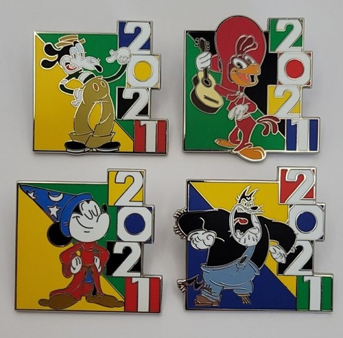 WDW 2021 Mickey Mouse & Friends datierte Mystery Box Pins - 4er-Set Disney World