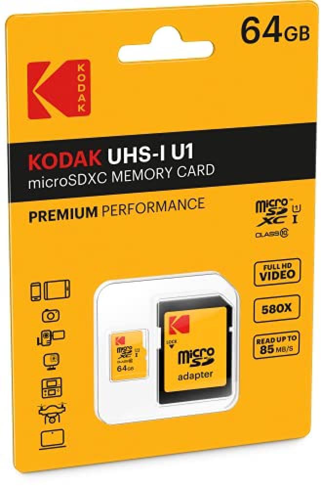 Kodak 1554128 Micro SD, 64GB - NUOVO