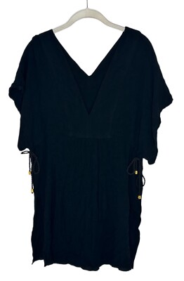 Lauren Ralph Lauren Swim Cover Up Dress Women's Black Solid Deep V-Neck Sz M | eBay Lauren Ralph Lauren Swim Cover Up Dress Women's Black Solid Deep V-Neck Sz M | eBay