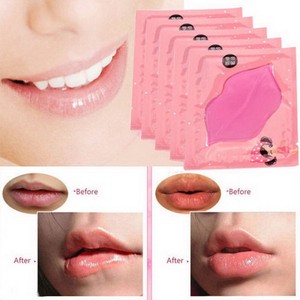 5Pcs-Pink-Crystal-Collagen-Lip-Mask-Patch-Anti-Ageing-Wrinkle-Moisturising-New