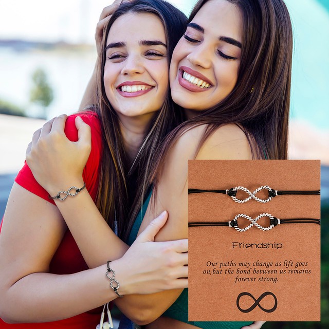 Friendship Card Bracelet Creative Personality Alloy 8 Words Adjustable Good Friendship Card Bracelet Creative Personality Alloy 8 Words Adjustable Good