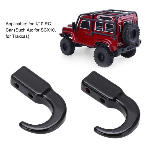 2 Set RC Metal Simulation Trailer Hook Zinc Alloy Tow Hook For SCX10 1/10 RC - Picture 8 of 31