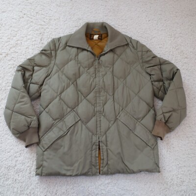 VINTAGE Eddie Bauer Jacket Mens 42 Goose Down Quilted Puffer 70s Winter  Coat