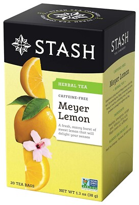 Stash Tea MEYER LEMON Bags/Box - Caffeine Free (1 Box)