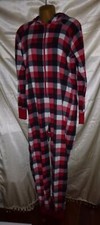 Women's Buffalo Check Flannel One-Piece Matching Family Pajama sz S Macy's