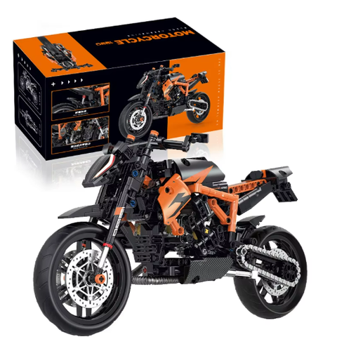 1:8 Motorbike Model Building Block Set 579Pcs Racing Moto Bricks MOC Technic Toy