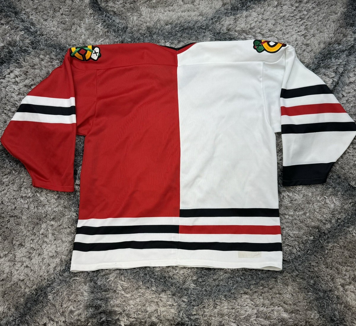 Spirit Jersey Blackhawks Half And Half Jersey Unisex Spirit Jersey