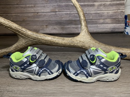 Stride Rite M2P Pax H&L Toddler Boys Size 4W Sneakers Gray/Navy - Picture 6 of 9