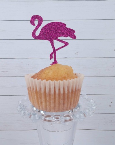 Tropical Party Cupcake Toppers, Jungle Flamingo Theme - Picture 6 of 6