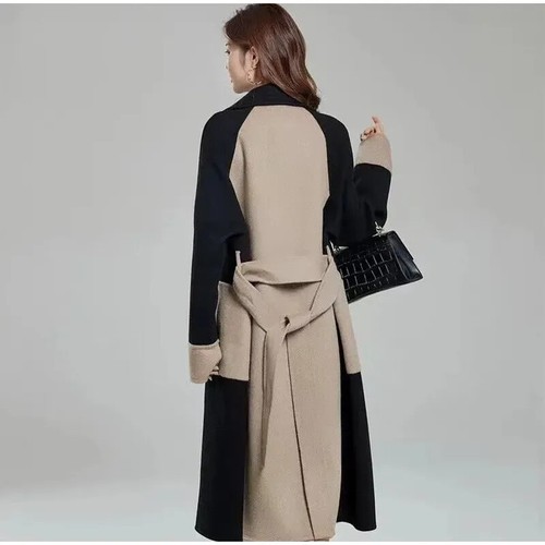 Langer Mantel Damen Langarm Umlegekragen Jacke Herbst Winter Lady Outcoat - Bild 10 von 25