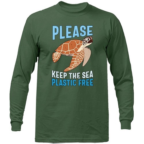 Día de la Tierra Salvar la Tierra Please Keep the Sea Manga Larga Libre de Plástico - Imagen 11 de 14