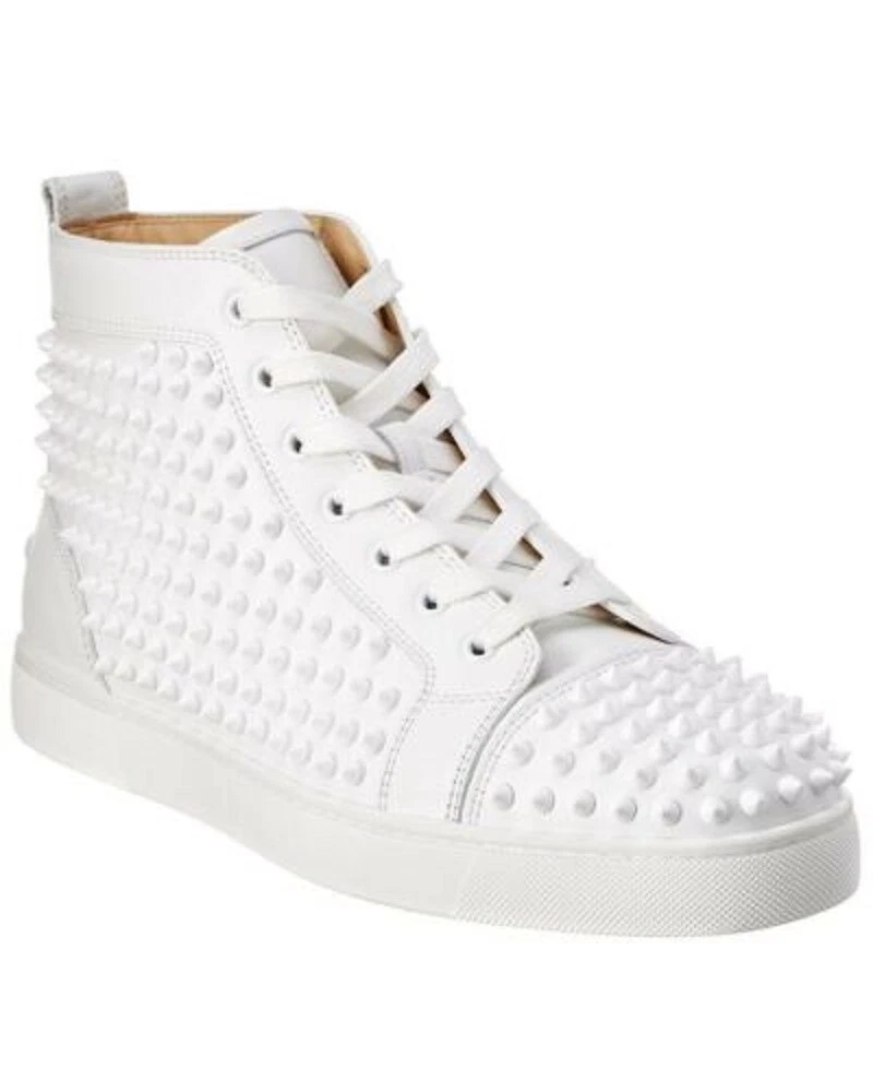 Lou Spikes - High-top sneakers - Calf leather - Black - Christian Louboutin