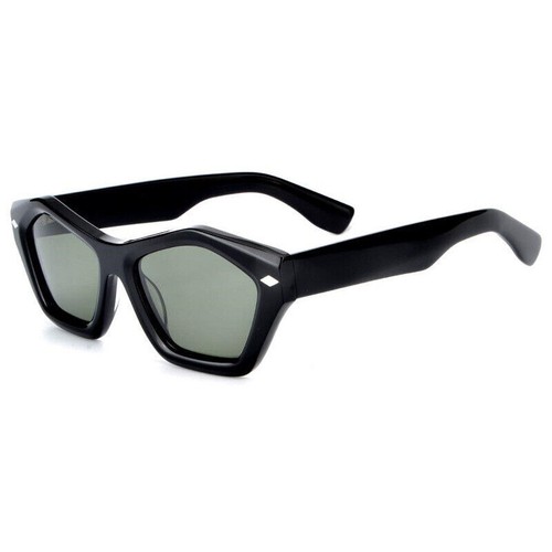 Retro Fashion Acetate Diamond Sunglasses Polarized Gray Shades Trendy Unisex - Picture 6 of 12